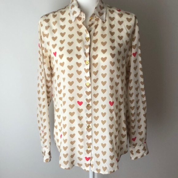 Silk Button Down Blouse size M - Picture 2 of 11